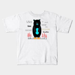 Yellow Boots Kids T-Shirt